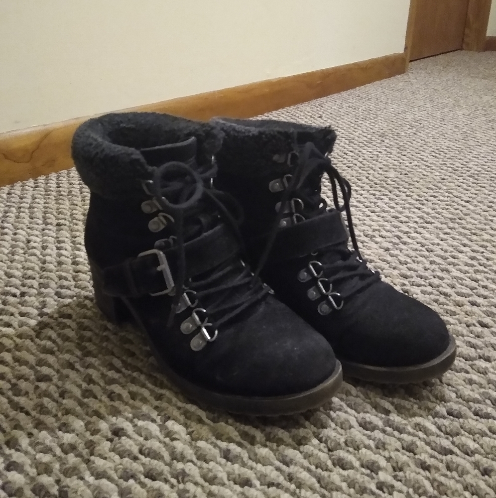 RocketDog Women's Black Lace-Up Boots Size 8